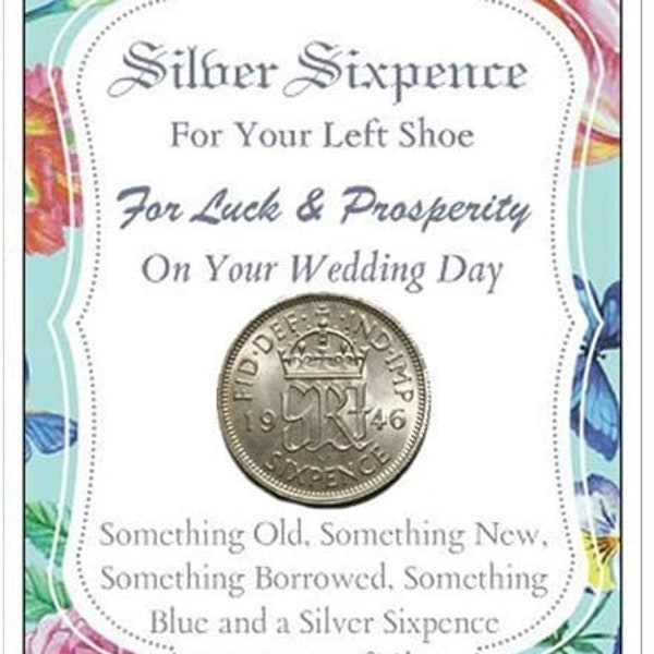 King George Silver Sixpence Coin for Brides Shoe