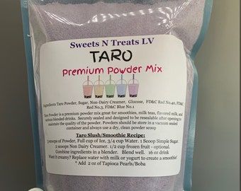 Premium TARO Powder Mix Boba Bubble Tea Tapioca Pearl Smoothie Slushy 10 oz