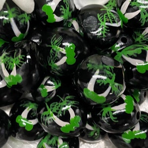 LOOSE Kukui Nuts Hawaiian Kukui Nuts Loose for Lei Making and Kukui Nut Crafts Beads Hawaiian Black Kukui PALM TREE Green White 10 pcs
