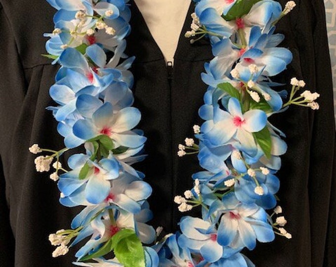 Class of 2023 Hawaiian Plumeria Flower Lei Fabric Flower Lei Graduation