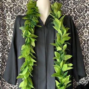 Hawaiian Maile Lei FABRIC ARTIFICIAL Graduation Wedding Luau Birthday Celebration Class of 2025
