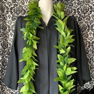 Hawaiian Maile Lei FABRIC ARTIFICIAL Graduation Wedding Luau Birthday Celebration Class of 2024