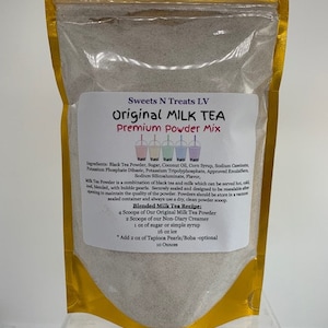 Premium Original MILK TEA Powder Mix Boba Bubble Tea Tapioca Pearl Latte Smoothie Slushy 10 oz
