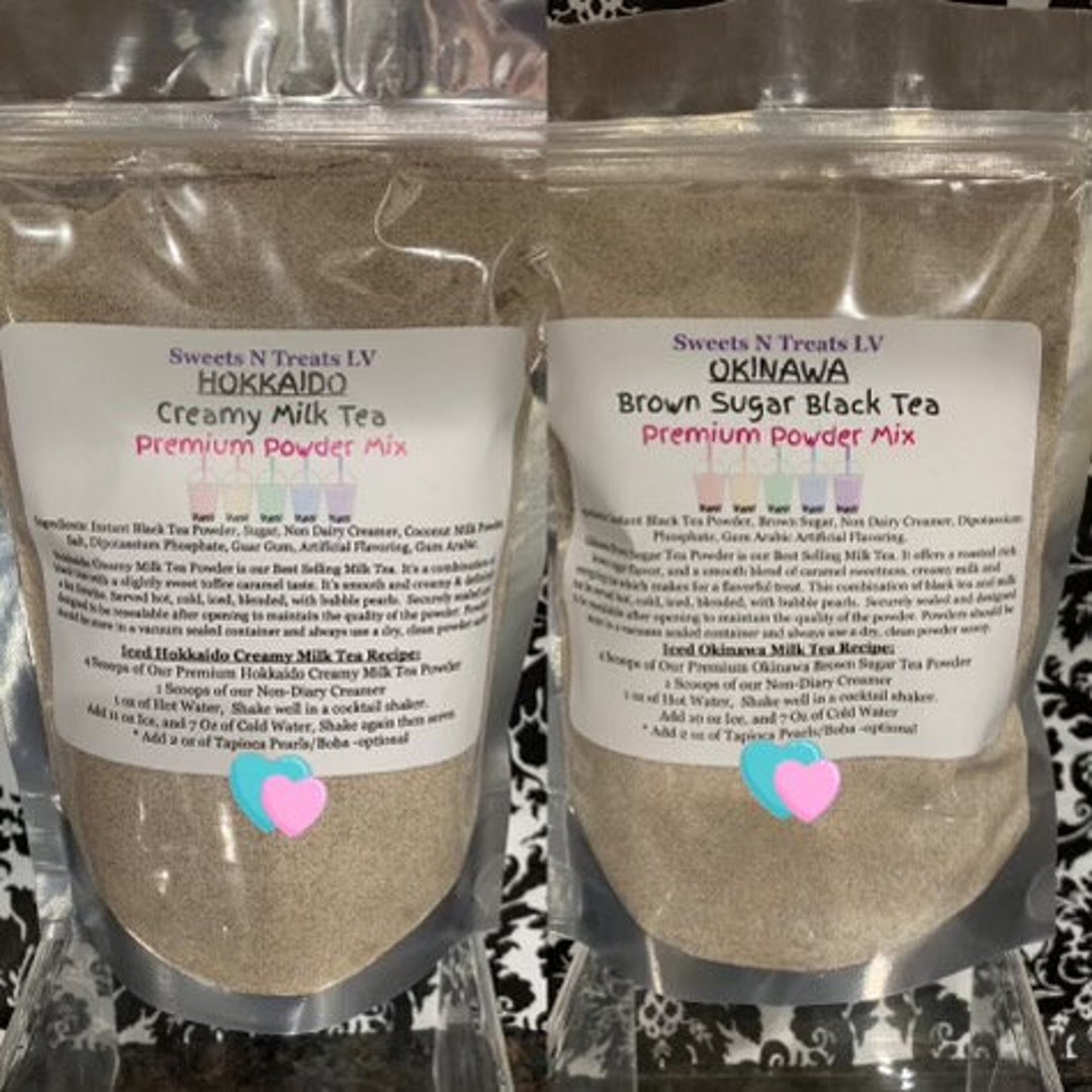 Premium OKINAWA Brown Sugar Powder HOKKAIDO Creamy Milk Tea Powder