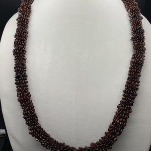 Hawaiian Koa Seed Lei  Necklace Ipil Ipil Seed Lei BROWN Kukui Lei Necklace Graduation Lei Wedding Lei Necklace