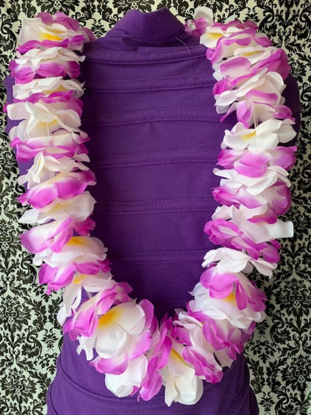 Class of 2024 Hawaiian Plumeria Flower Lei Fabric Flower Lei Graduation