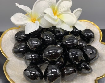 LOOSE Kukui Nuts  Hawaiian Kukui Nuts Loose for Lei Making and Kukui Nut Crafts BLACK