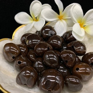 LOOSE Kukui Nuts  Hawaiian Kukui Nuts Loose for Lei Making and Kukui Nut Crafts BROWN