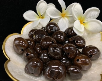 LOOSE Kukui Nuts  Hawaiian Kukui Nuts Loose for Lei Making and Kukui Nut Crafts BROWN