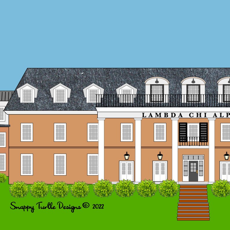 Lambda Chi Alpha Fraternity House at the University of - Etsy