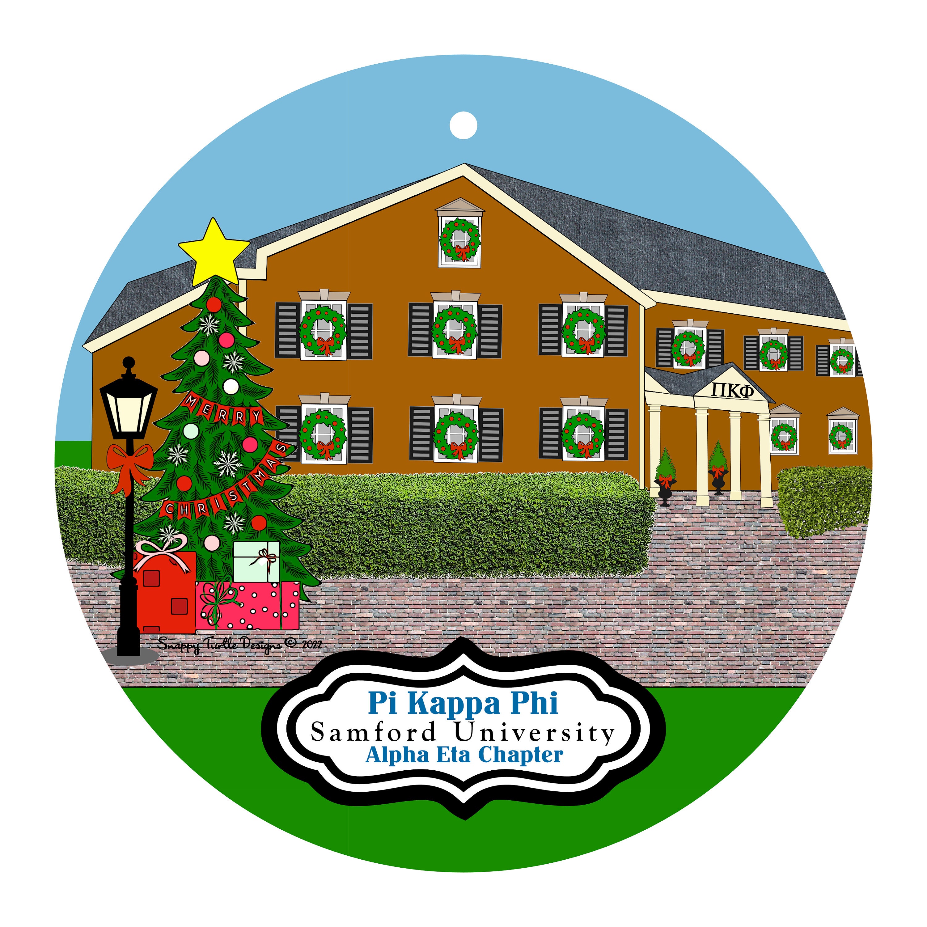 Pi Kappa Phi Fraternity House at Samford University Christmas Etsy
