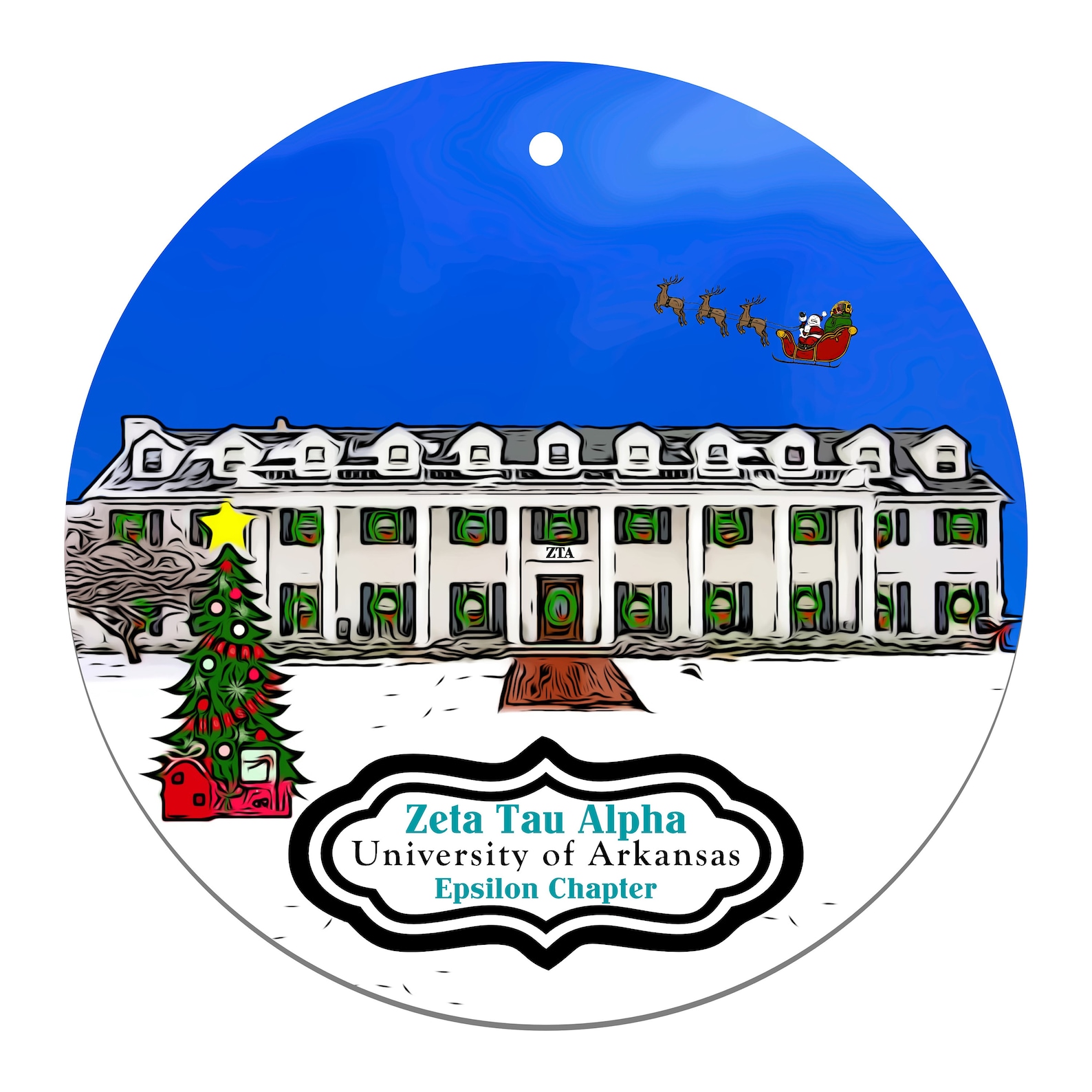 Zeta Tau Alpha Sorority House at the University of Arkansas Etsy