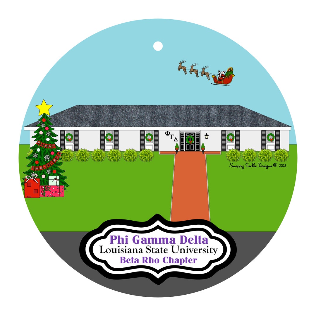 Phi Gamma Delta Fraternity House in Baton Rouge, Louisiana Christmas