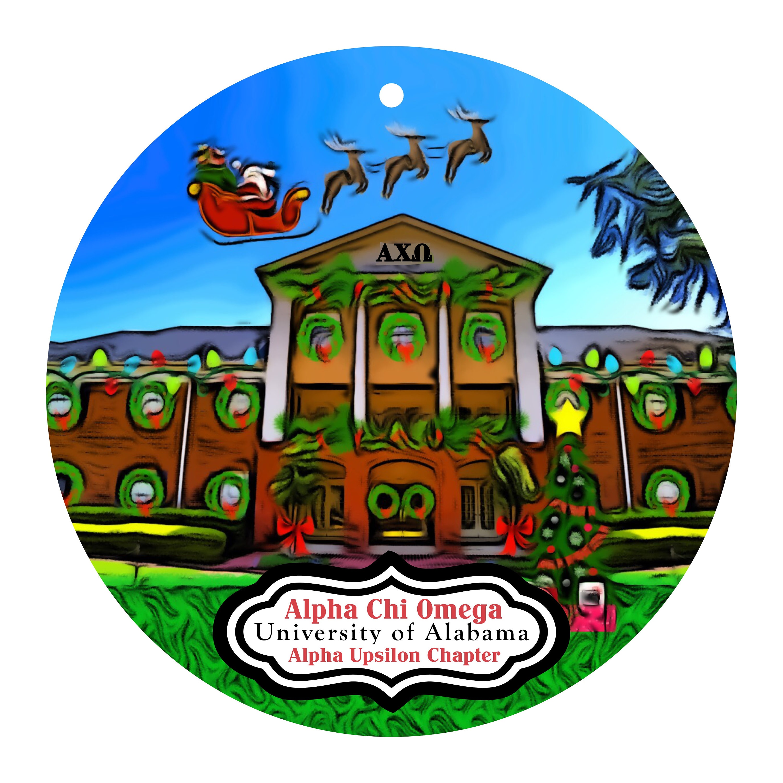 Vintage Alpha Chi Omega Sorority House at the University of | Etsy