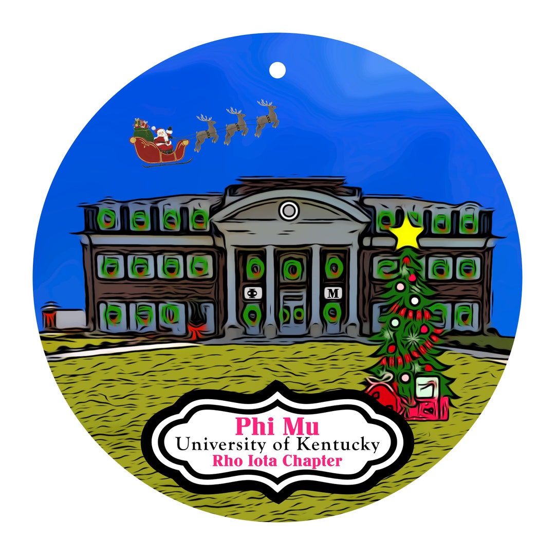 Phi Mu Sorority House at the University of Kentucky Christmas Etsy
