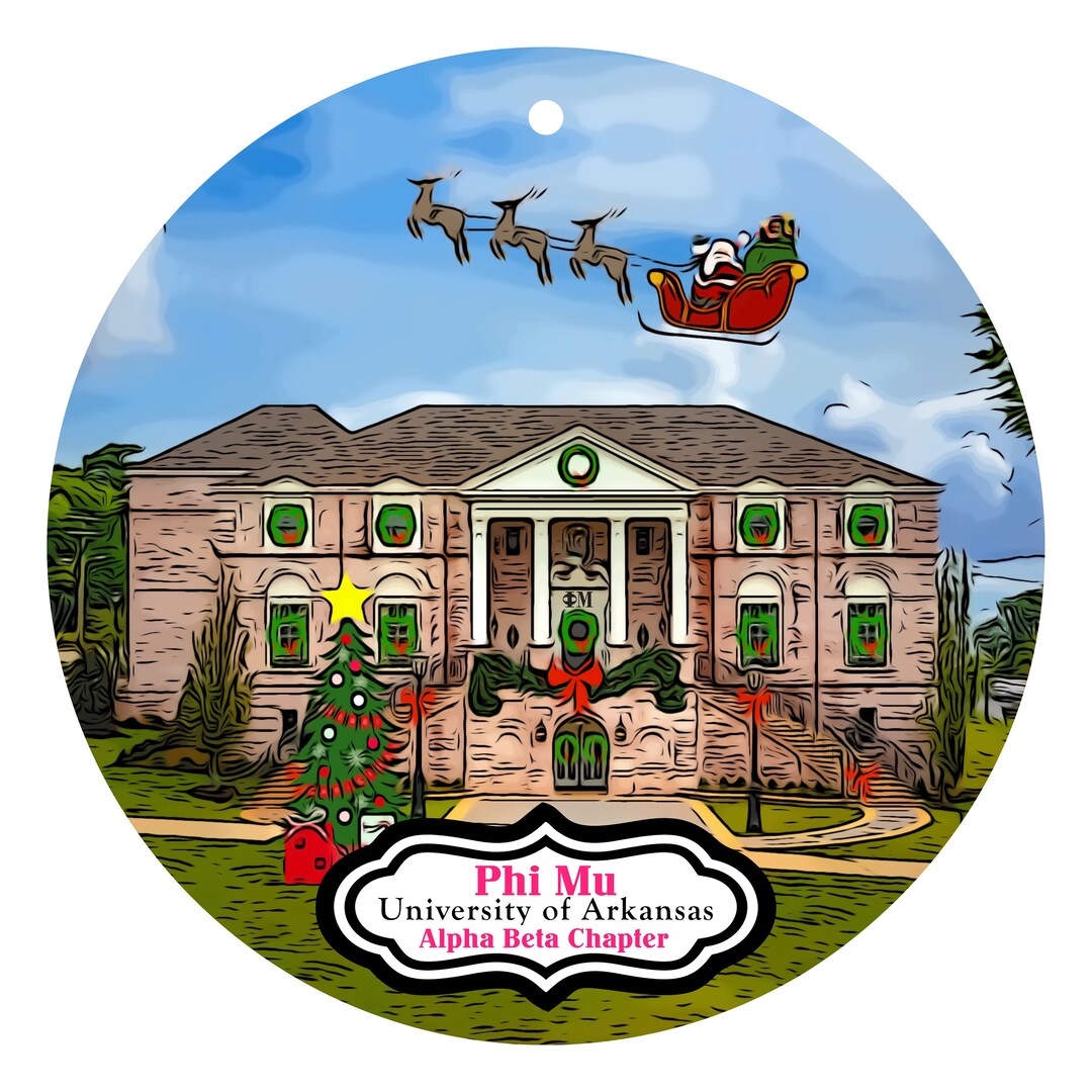 Phi Mu Sorority House at University of Arkansas Christmas and All