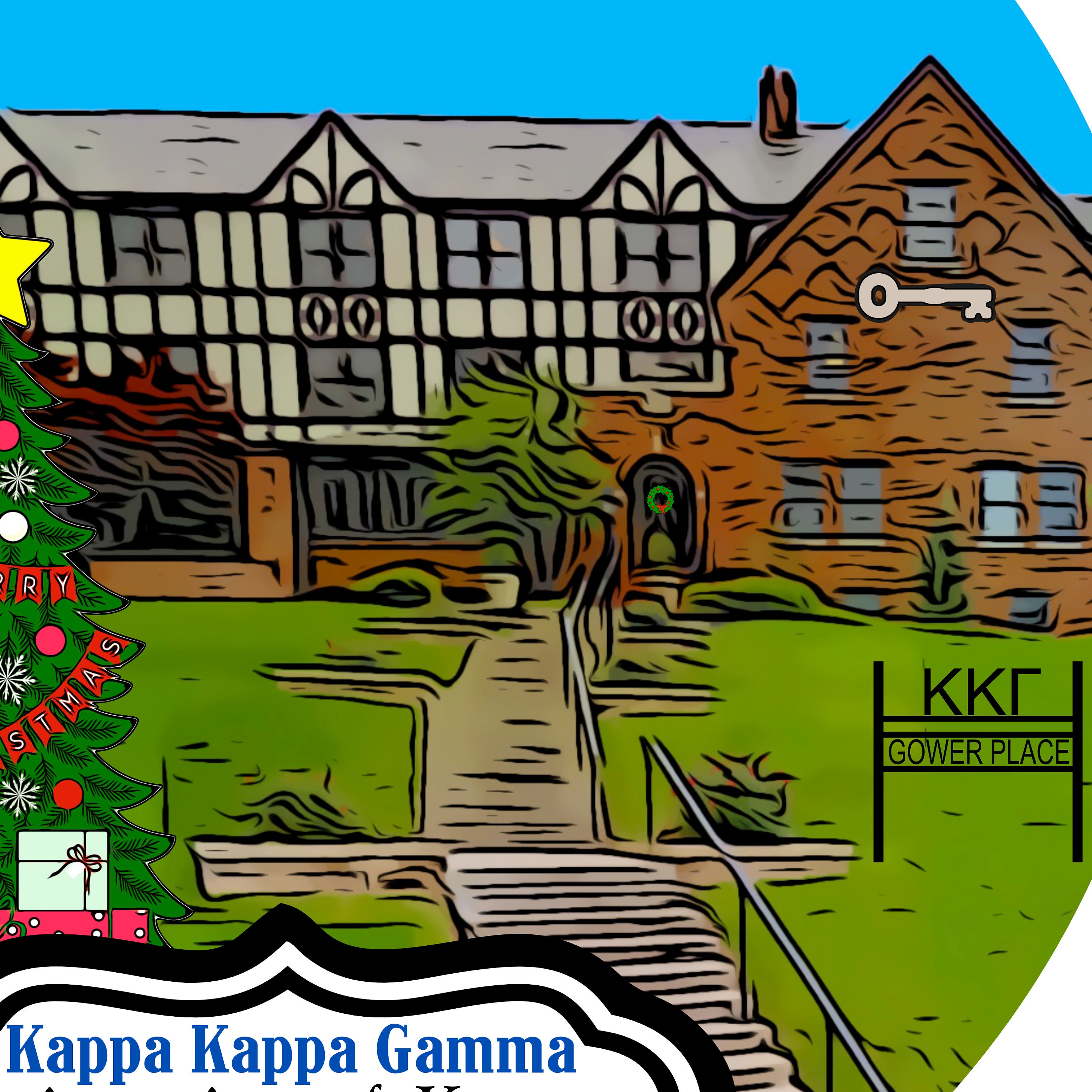 Kappa Kappa Gamma Sorority House at the University of Kansas - Etsy Italia