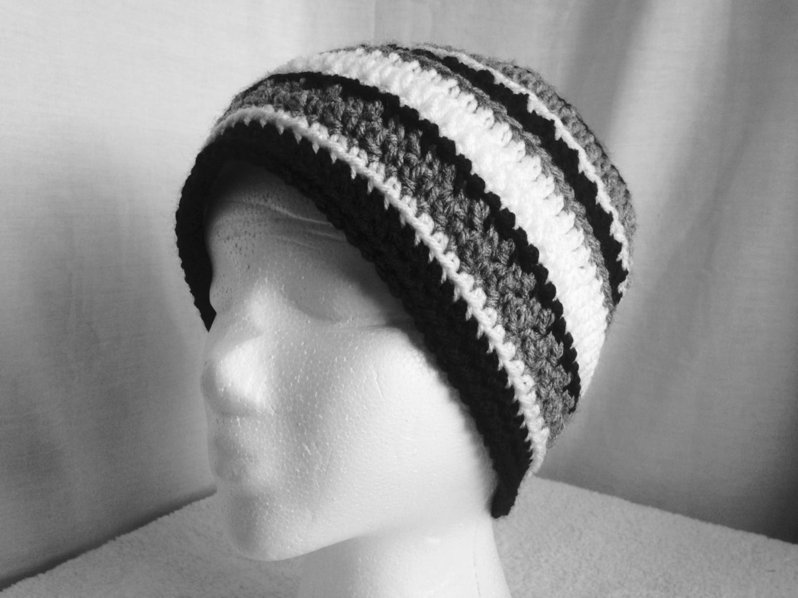 Crochet PATTERN October Hat, Easy Crochet Hat Pattern, Striped Crochet