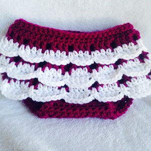 Crochet PATTERN ruffled diaper cover, crochet baby skirt pattern, crochet diaper cover pattern, baby crochet pattern, baby girl crochet image 4