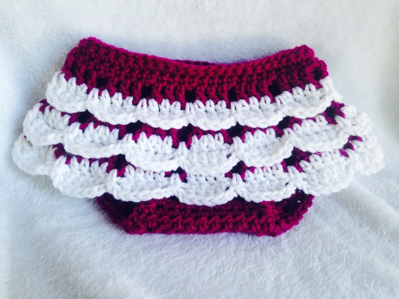 Crochet PATTERN ruffled diaper cover, crochet baby skirt pattern, crochet diaper cover pattern, baby crochet pattern, baby girl crochet image 4