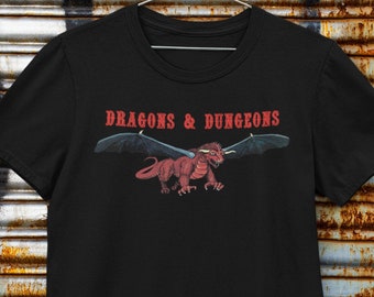 D&D Dragon /// T-Shirt /// Monster Manual 1st Edition Cover Painting Advanced Dragons and Dungeons 70s 80s Vintage mens womens funny