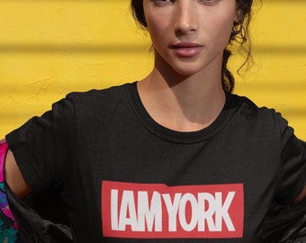 iamYork MARVEL Logo Maglietta unisex a maniche corte NYC iwato Hyena ShadowFast Hell's Kitchen Manhattan New York City Animation X Anti-Design