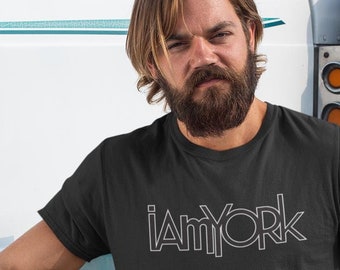 iamYork CLASSIC Logo T-shirt unisex a maniche corte NYC iwato Hyena ShadowFast Hell's Kitchen Manhattan New York City Animation X Anti-Design