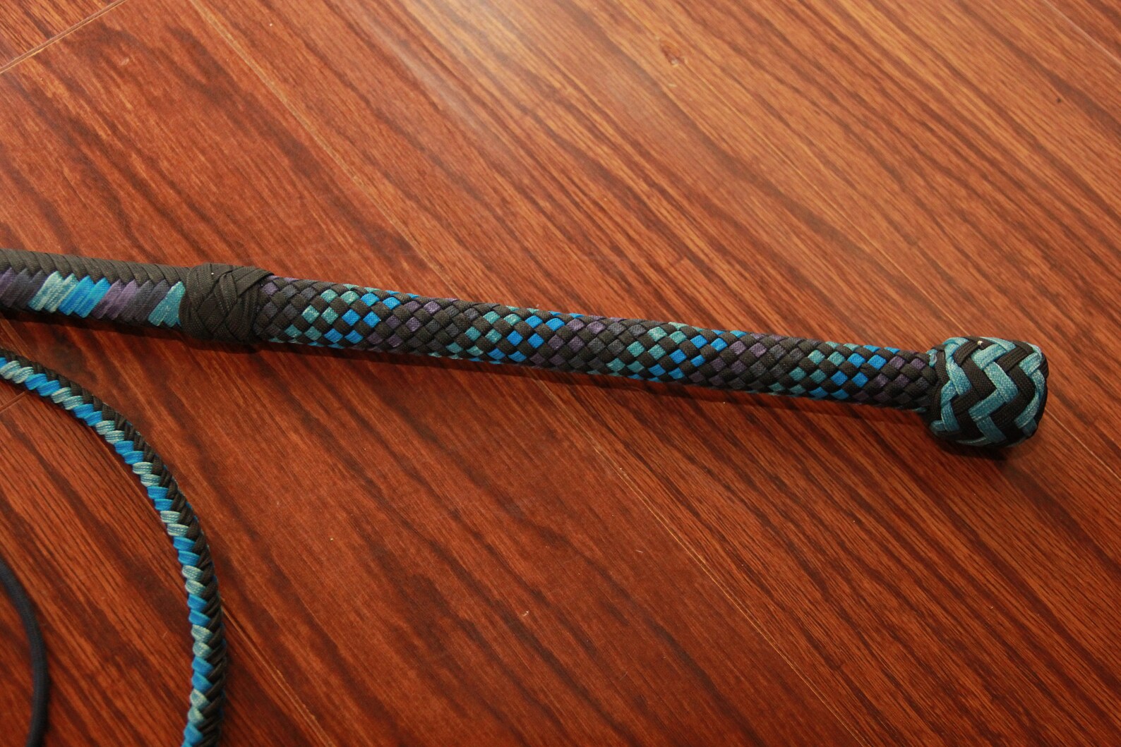 5ft Blue Shaded Nylon Paracord Whip W/ 25in Fall Etsy