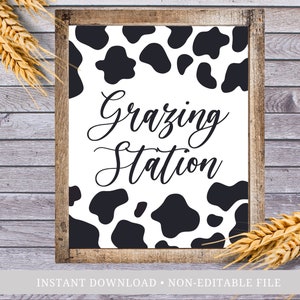 Grazing Station Cow Print Party Supplies, Farm Theme Birthday, Rustic Farm Baby Shower, Cowgirl Bachelorette Decor, Cow Bridal Nashville