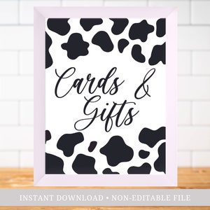 Cards and Gifts Cow Print Party Supplies, Farm Theme Birthday Party, Rustic Farm Baby Shower, Cowgirl Bachelorette Decor, Cow Bridal Party image 3