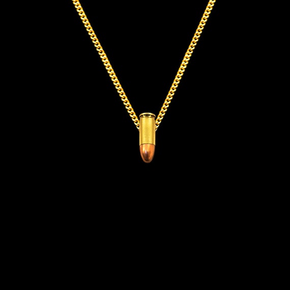 bullet necklace gold