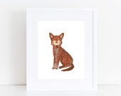 Red Wolf Print - EcoFriendly, Eco, Green, Recycled, Gives Back, Wildlife Conservation, Watercolor, Baby, Wolf