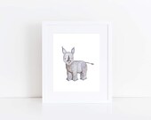 Black Rhino Print / Original - Greeting, Rhinos, EcoFriendly, Eco, Green, Recycled, Gives Back, Wildlife Conservation