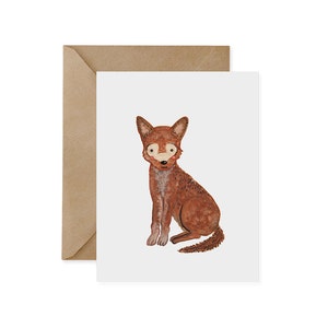 Red Wolf Card / Origineel - EcoFriendly Card, geeft terug, natuurbehoud, gerecycleerd, ethische, hernieuwbare energie