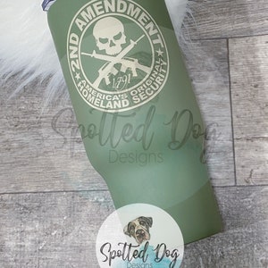 2. Änderung matt - Personalisierte Stahl Magnolia / Yeti / Stanley Becher, Koozies & Flaschen