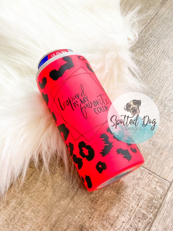 Leopard Print Matte Personalized Steel Magnolia/sic/yeti Tumblers, Koozies  & Bottles 