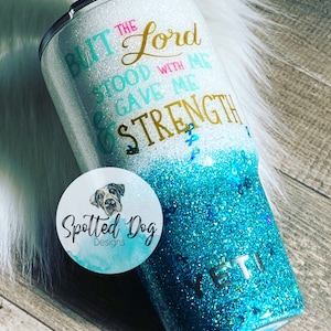 Ovarian Cancer Glitter - Personalized Steel Magnolia/Yeti/Stanley Tumblers, Koozies & Bottles
