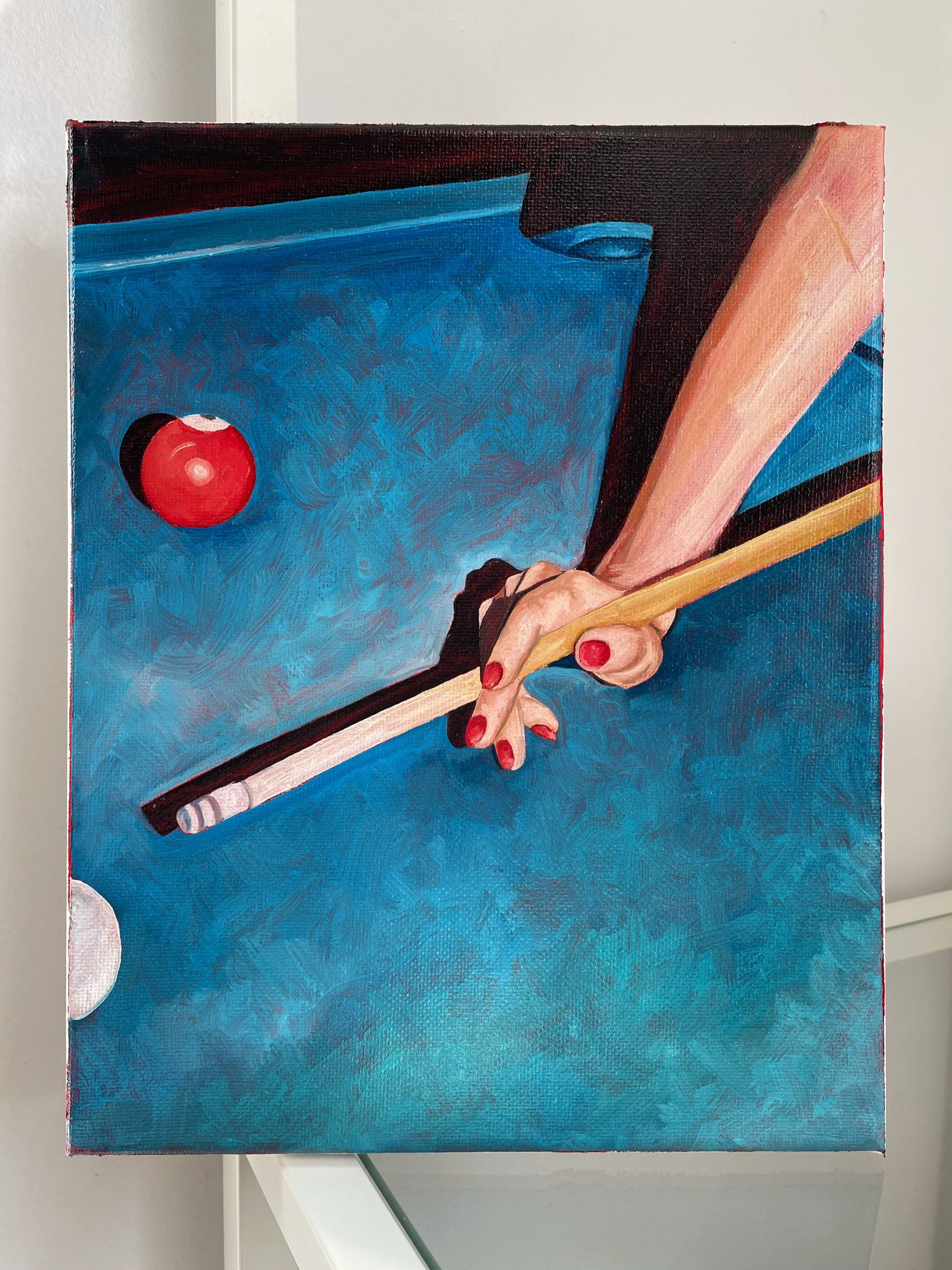 Billiards Oil Painting Etsy