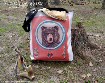 Sacola de Urso Preto: Arte da Roda de Medicina do Espírito Animal Nativo Americano