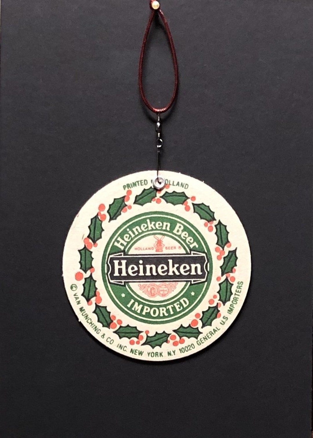 Netherlands heineken Beer Coaster Holiday Ornament Etsy
