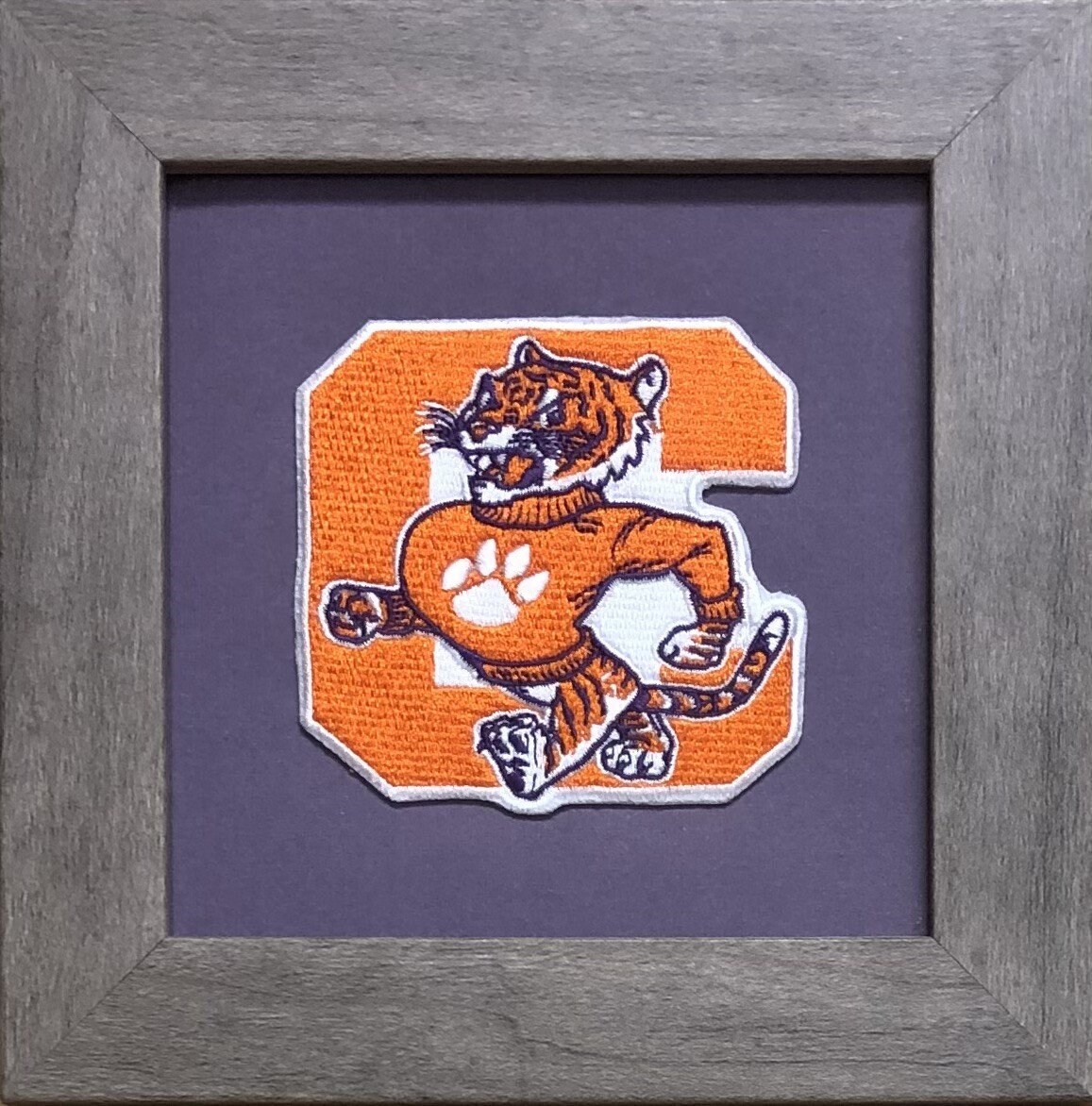 VINTAGE 1970's ORIGINAL CLEMSON TIGERS 3 inch IRON ON LOGO PATCH UNSOLD STOCK 