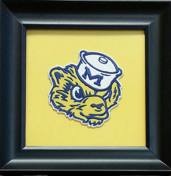 Michigan Wolverines Framed Vintage Embroidered Patch