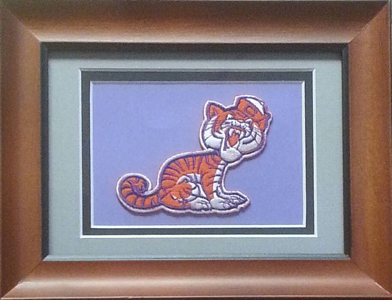 Clemson Tigers Framed Vintage Embroidered Patch