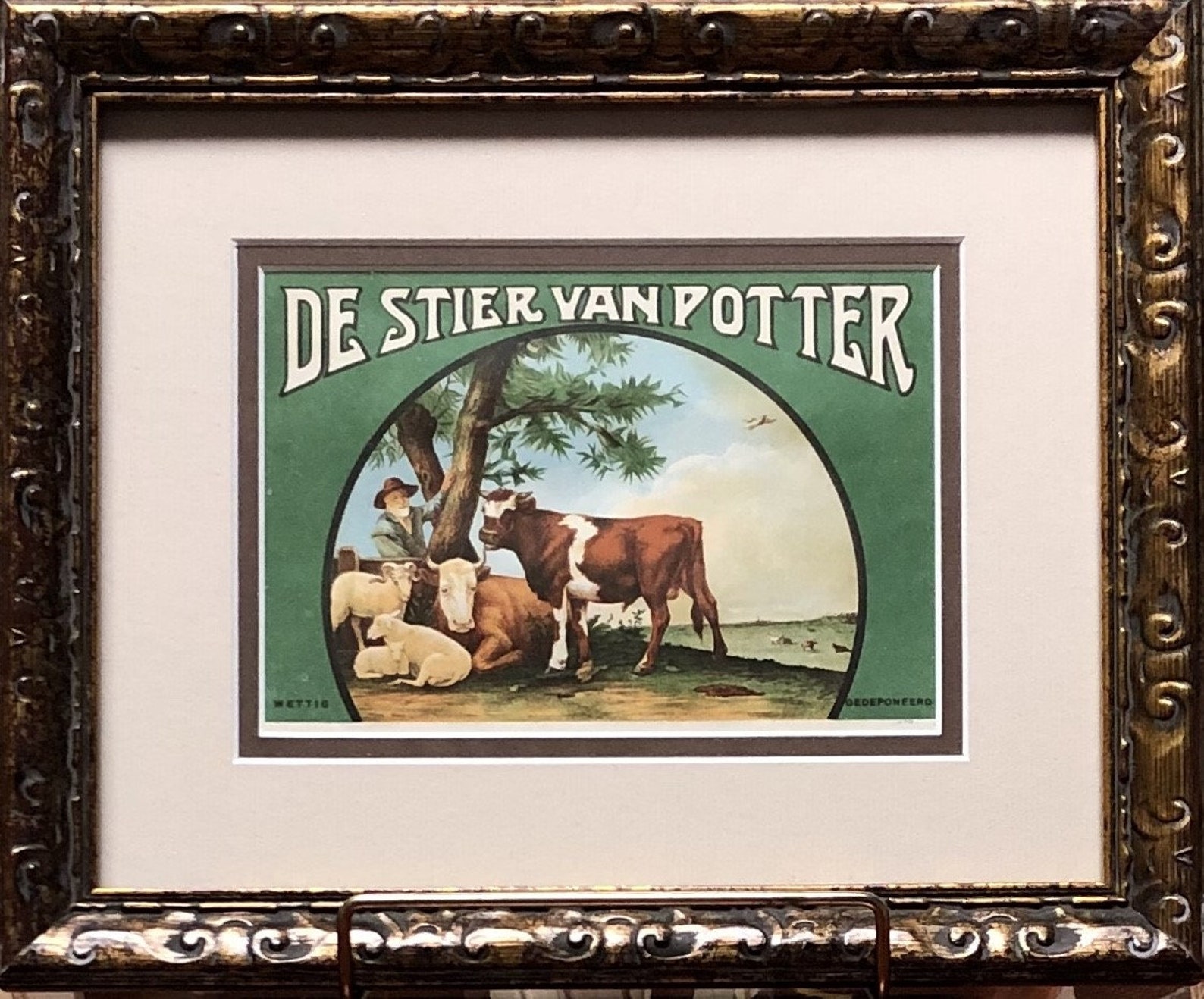 Netherlands de Stier Van Potter Framed Vintage - Etsy