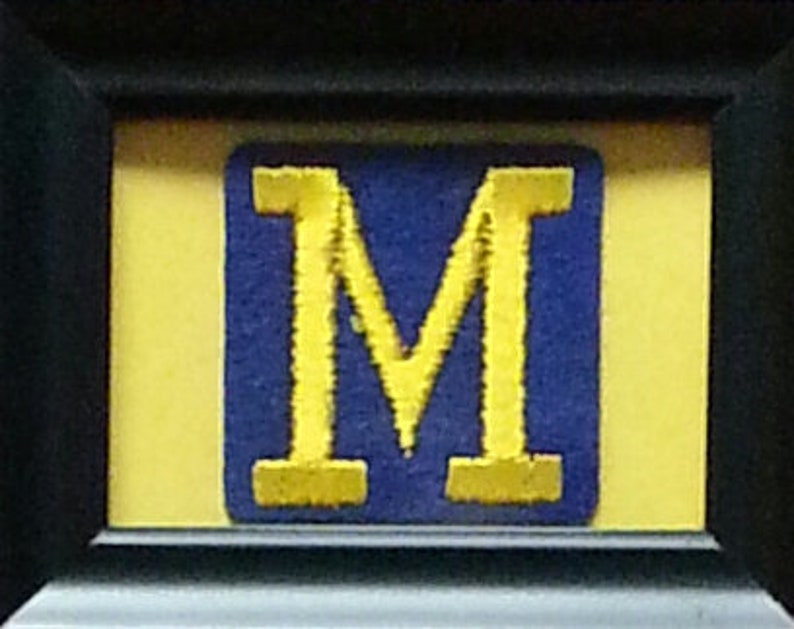 Michigan Wolverines Framed Vintage Embroidered Patch