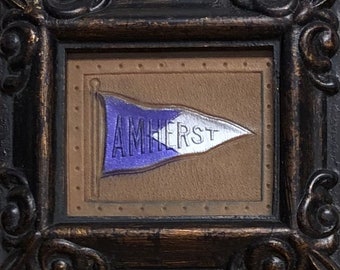 Amherst Lord Jeffs Framed Vintage Tobacco Leather