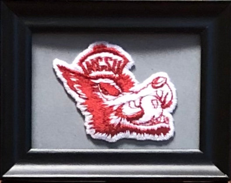 North Carolina State Wolfpack Framed Vintage Embroidered Patch