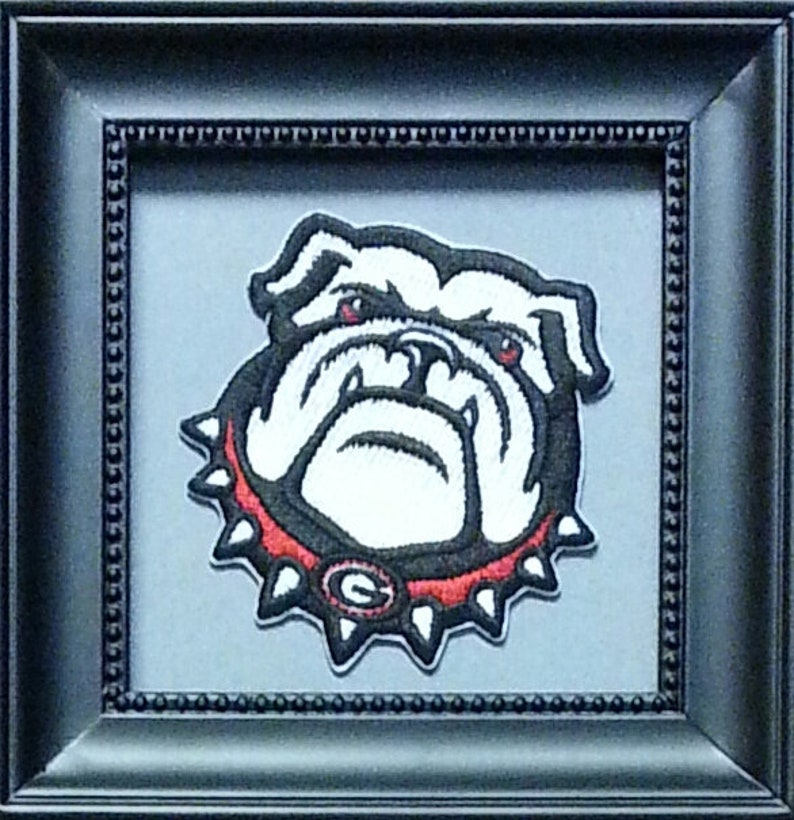 Georgia Bulldogs Framed Vintage Emroidered Patch Image 0