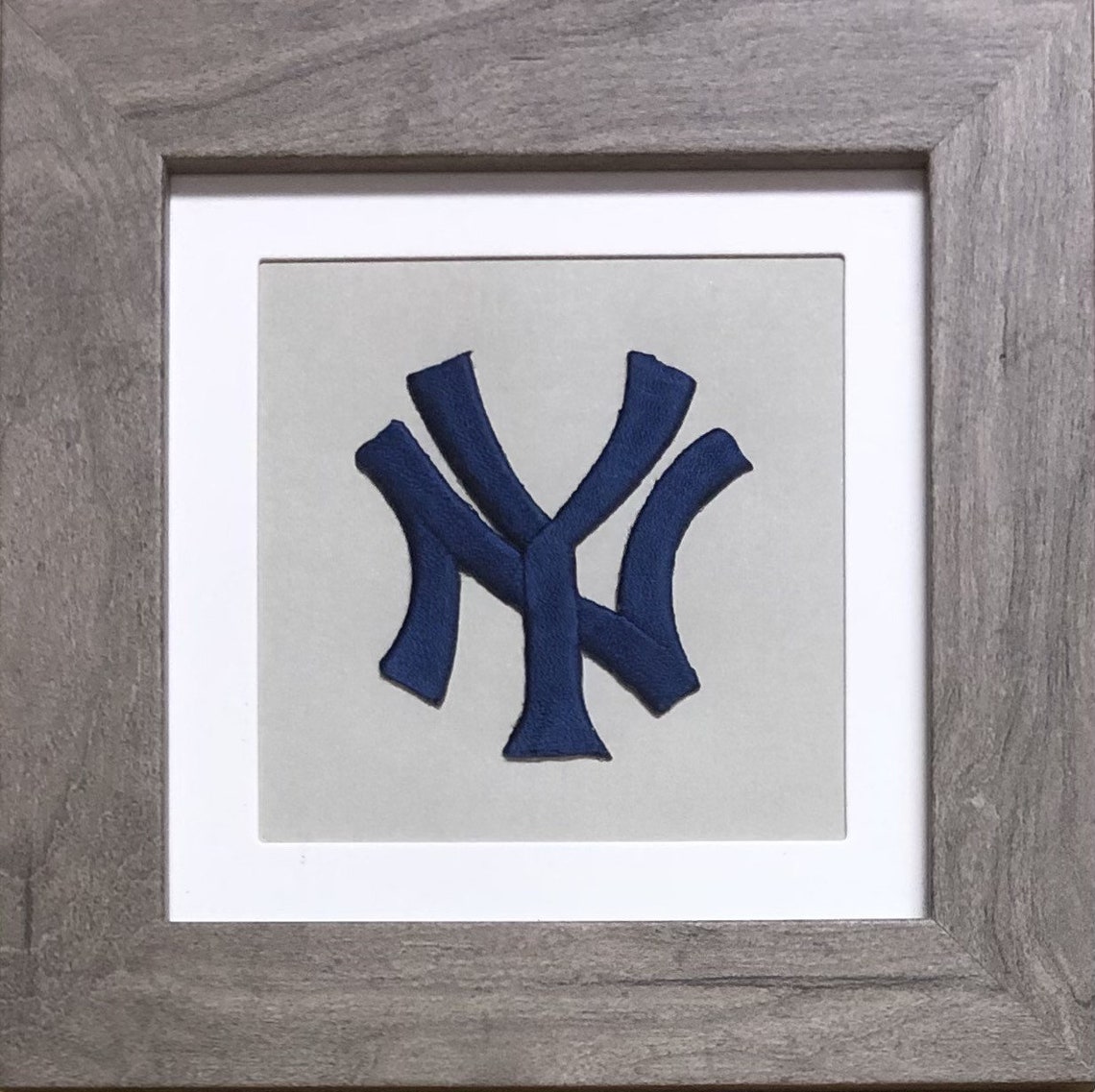 New York Yankees Framed Vintage Embroidered Patch Etsy.de