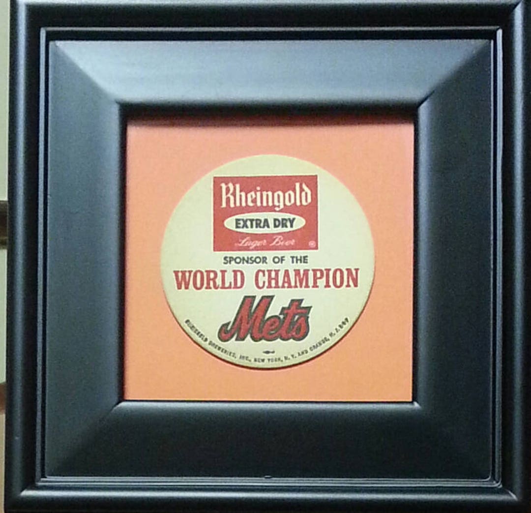 New York Mets rheingold Extra Dry Framed Vintage Beer Coaster - Etsy